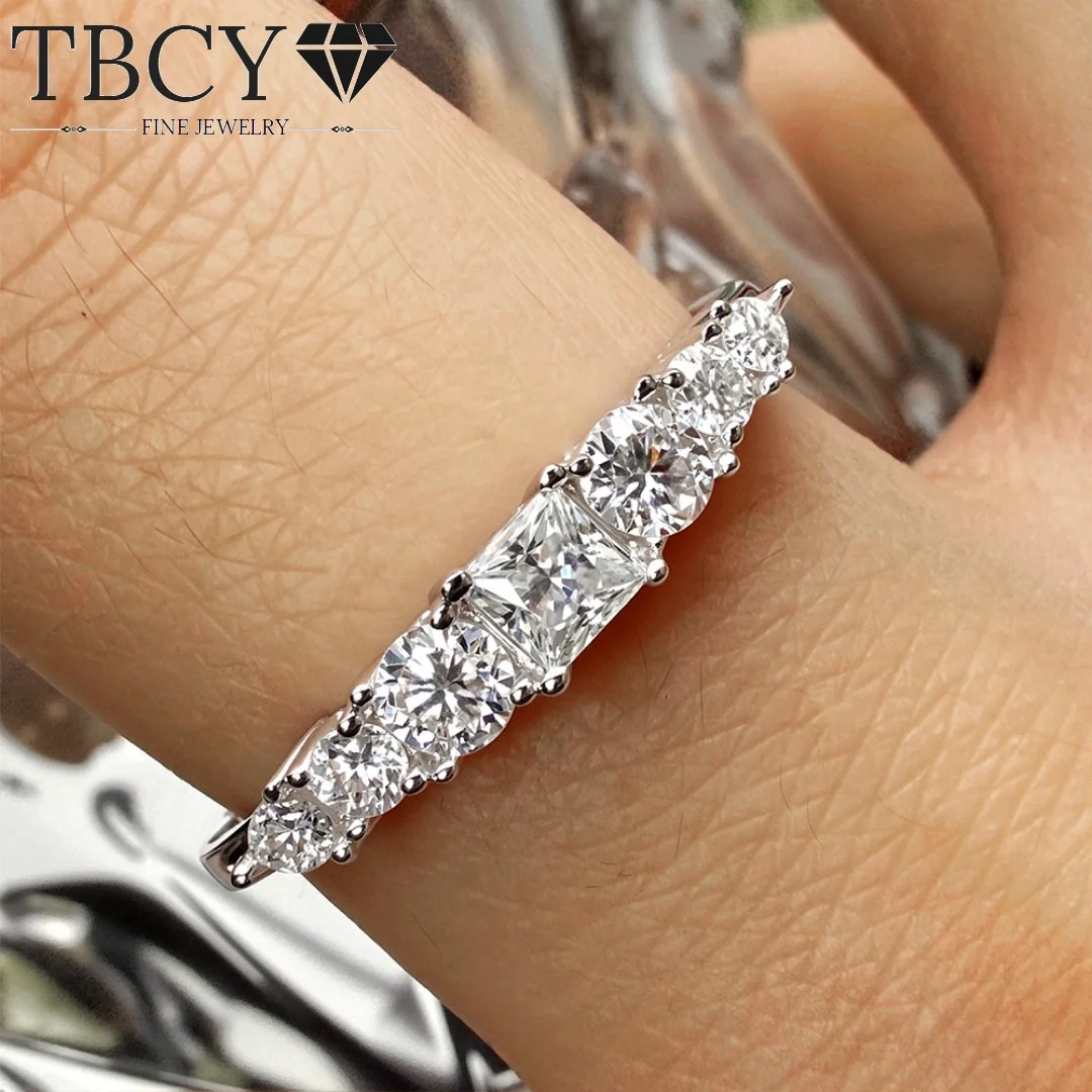 TBCYD Full Moissanite 7-Gem Multi-Shape Ring with Certificate S925 Sterling Silver Lab Diamond Wedding Band Fine Daily Jewelry
TBCYD Full Moissanite 7-Gem Multi-Shape Ring with Certificate S925 Sterling Silver Lab Diamond Wedding Band Fine Daily Jewelry