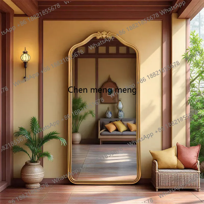 French retro full-length mirror wall-mounted wall floor-to-ceiling living room decorative mirror carved full-length mirror
French retro full-length mirror wall-mounted wall floor-to-ceiling living room decorative mirror carved full-length mirror