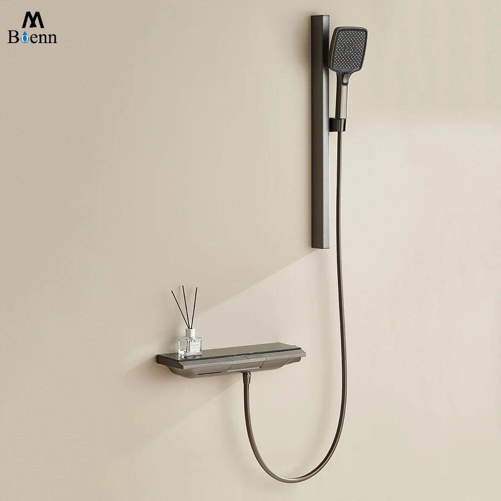 M Boenn Complete Hot Cold Shower kit Simple Design Wall Mounted 2/3 Functions Integrated Shower System Bathroom Grey Showerheads
M Boenn Complete Hot Cold Shower kit Simple Design Wall Mounted 2/3 Functions Integrated Shower System Bathroom Grey Showerheads