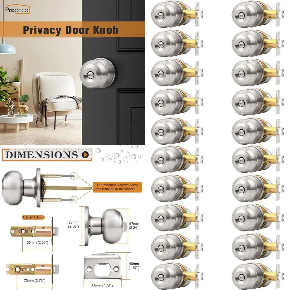 Набор из 10 матовых никелевых дверных ручек, нержавеющая сталь для внутренних дверей ванной комнаты и спальни
Набор из 10 матовых никелевых дверных ручек, нержавеющая сталь для внутренних дверей ванной комнаты и спальни