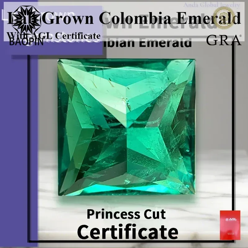 Lab Grown Colombia Emerald Loose Stone Princess Cut Hydrothermal Gemstones for DIY Jewelry Making Selectable Certificate
Lab Grown Colombia Emerald Loose Stone Princess Cut Hydrothermal Gemstones for DIY Jewelry Making Selectable Certificate