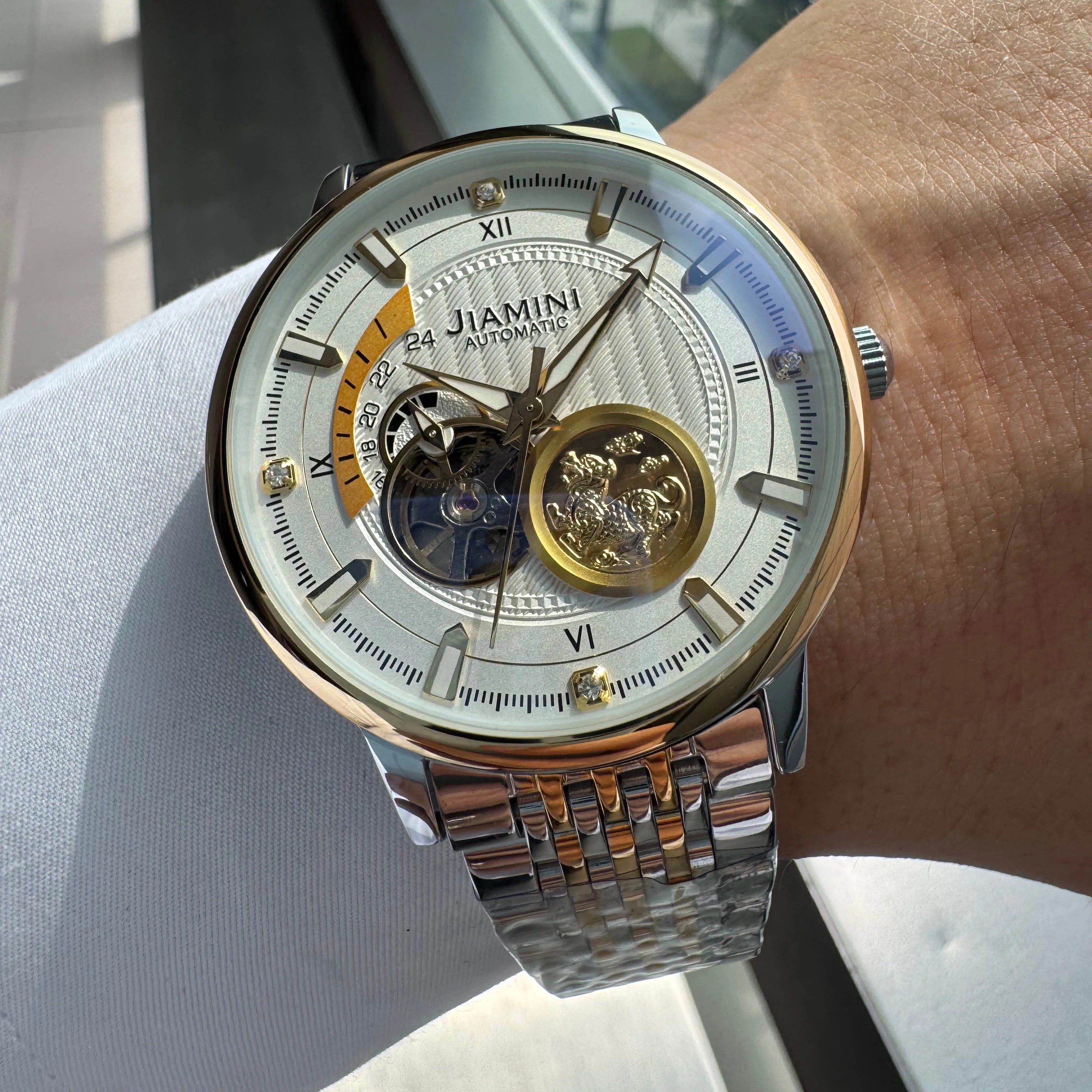 AOKULASIC Luxury Tourbillon Skeleton Automatic Mechanical Watch for Men Luminous Hands Stainless Steel Band Fashion Mens Watches
AOKULASIC Luxury Tourbillon Skeleton Automatic Mechanical Watch for Men Luminous Hands Stainless Steel Band Fashion Mens Watches
