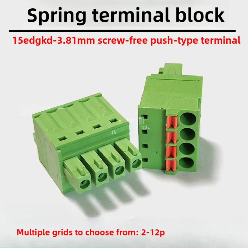 5pcs 15EDGKD-3.81MM Screw-free type terminal PCBPhoenix connector Spring plug 2-12P wholesale
5pcs 15EDGKD-3.81MM Screw-free type terminal PCBPhoenix connector Spring plug 2-12P wholesale