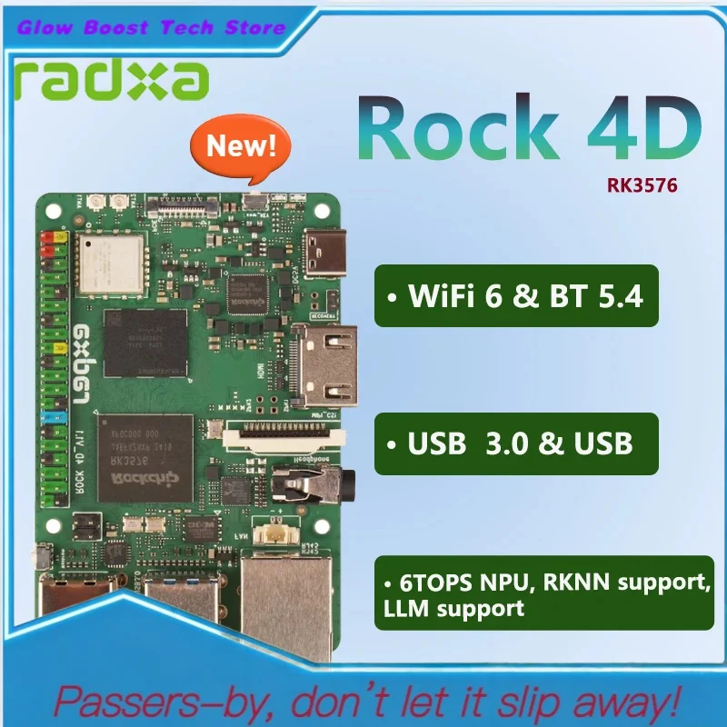 Glow ROCK 4D RK3576 8-ядерный Radxa, разработанный или промышленный Al и 6TOPS, NPU RKNN, поддержка LLM
Glow ROCK 4D RK3576 8-ядерный Radxa, разработанный или промышленный Al и 6TOPS, NPU RKNN, поддержка LLM
