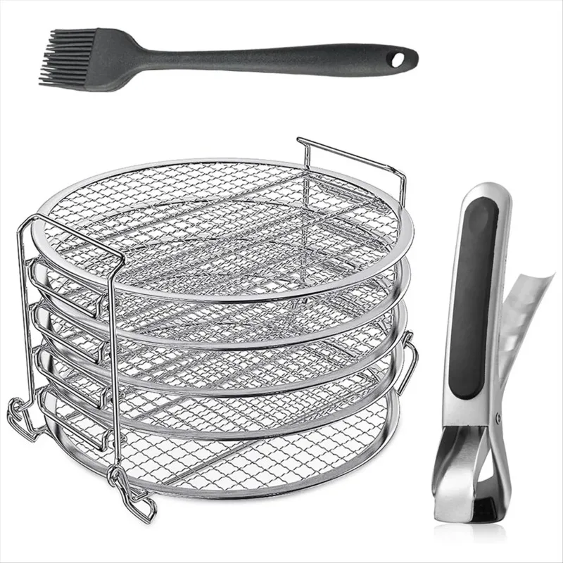 Stainless Steel Dehydrator Rack for 6.5& 8Qt and Pressure Cooker Dehydrator Rack Air Fryer Accessories
Stainless Steel Dehydrator Rack for 6.5& 8Qt and Pressure Cooker Dehydrator Rack Air Fryer Accessories