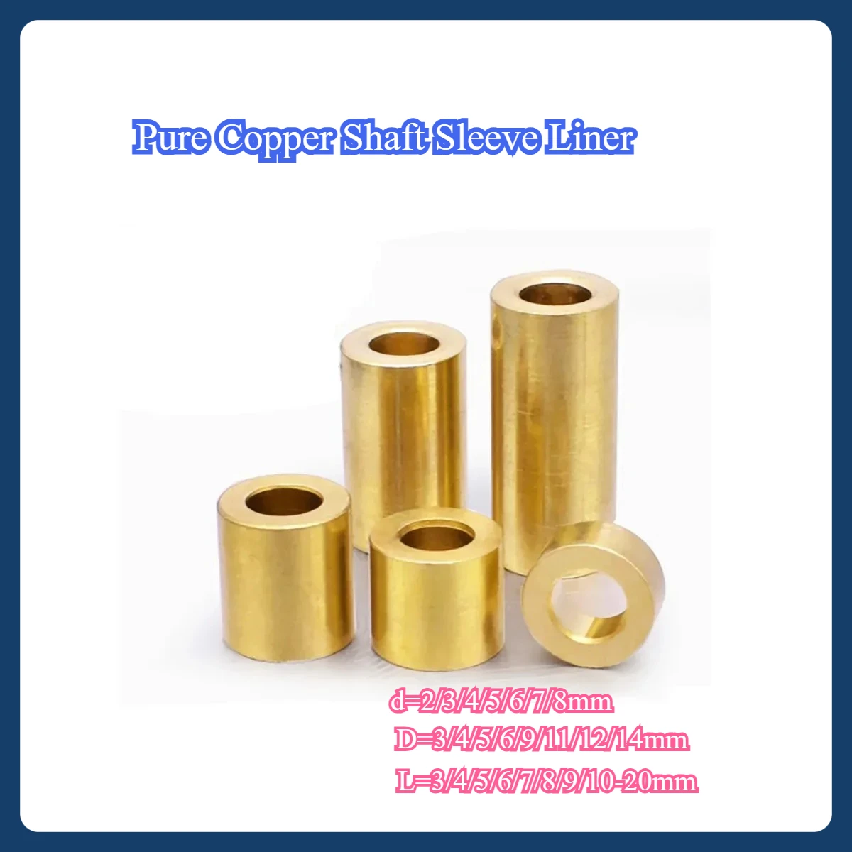 Pure Copper Shaft Sleeve Bushing Hollow Brass Tube Bearing Copper Sleeve / Straight Isolation Column Copper Washer M2-M8
Pure Copper Shaft Sleeve Bushing Hollow Brass Tube Bearing Copper Sleeve / Straight Isolation Column Copper Washer M2-M8