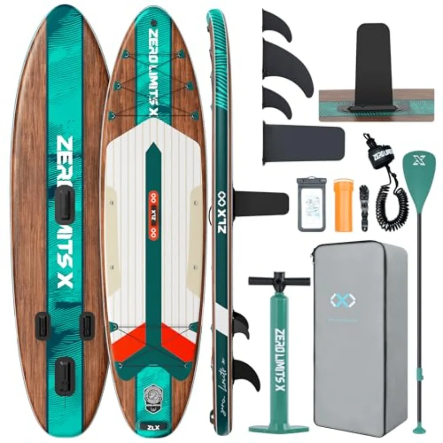 Inflatable Stand Up Paddle Board for adults and beginners, PVC material, blue, non-slip stable deck pad and unique center fin f
Inflatable Stand Up Paddle Board for adults and beginners, PVC material, blue, non-slip stable deck pad and unique center fin f