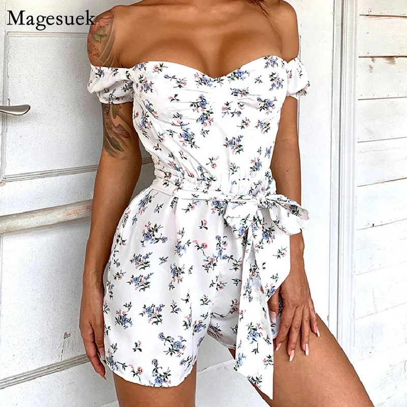 Summer Sexy Off Shoulder Woman Jumpsuit Casual Print Short Sleeve Sompers Playsuits Women Oversized Bow Shorts Bodysuit 15154
Summer Sexy Off Shoulder Woman Jumpsuit Casual Print Short Sleeve Sompers Playsuits Women Oversized Bow Shorts Bodysuit 15154