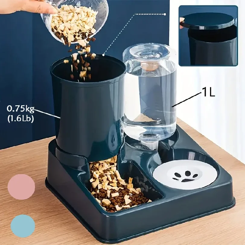 Automatic Cat Feeder Water Dispenser Set, 2 In 1 Tilted Automatic Pet Food And Water Feeder Gravity Food Feeder and Waterer
Automatic Cat Feeder Water Dispenser Set, 2 In 1 Tilted Automatic Pet Food And Water Feeder Gravity Food Feeder and Waterer
