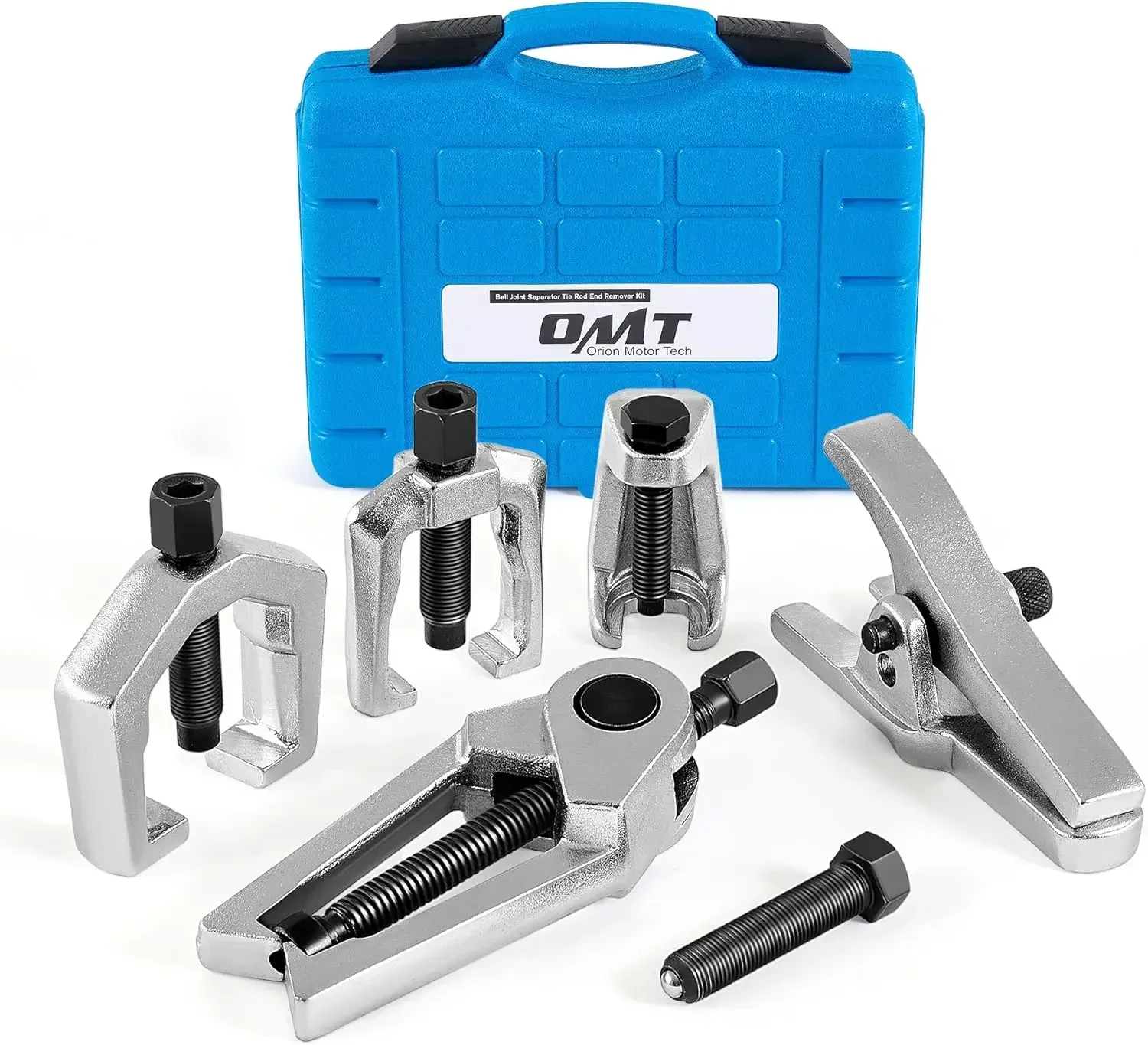 5pc ball joint separator, pitman arm puller, tie rod end tool set for front end service.
5pc ball joint separator, pitman arm puller, tie rod end tool set for front end service.