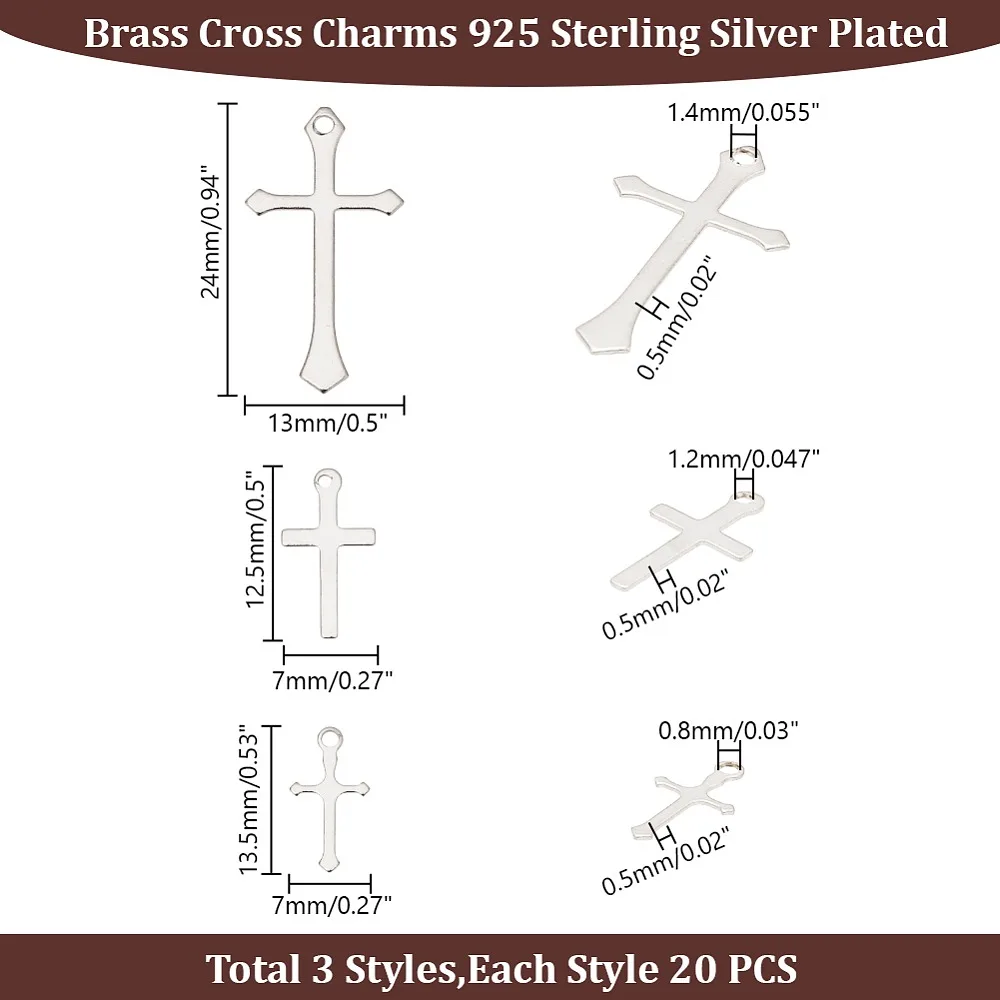 60Pcs 3 Styles Brass Pendants Cadmium Free Lead Free Charms 925 Sterling Silver Plated 12.5~24x7~13x0.5mm
60Pcs 3 Styles Brass Pendants Cadmium Free Lead Free Charms 925 Sterling Silver Plated 12.5~24x7~13x0.5mm