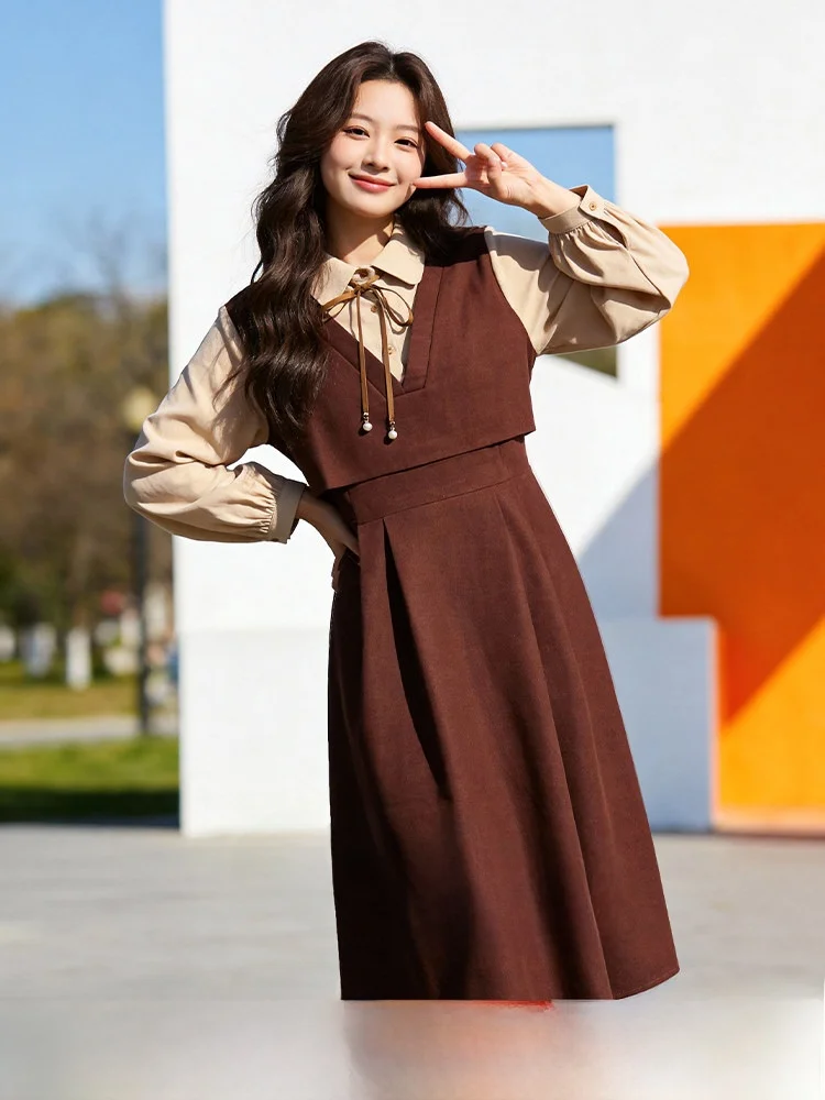 plus Size Corduroy Dress Women's Spring Season High Waist Slim Fit Patchwork Long Dress Korean Style Commute Wind A-Line Skirt
plus Size Corduroy Dress Women's Spring Season High Waist Slim Fit Patchwork Long Dress Korean Style Commute Wind A-Line Skirt
