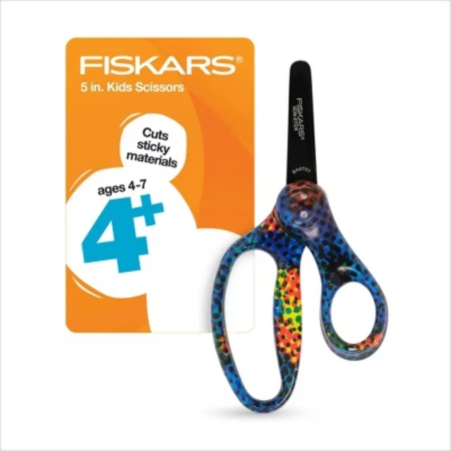 5-inch children's scissors: child-friendly, available in multiple colors, metal and plastic
5-inch children's scissors: child-friendly, available in multiple colors, metal and plastic