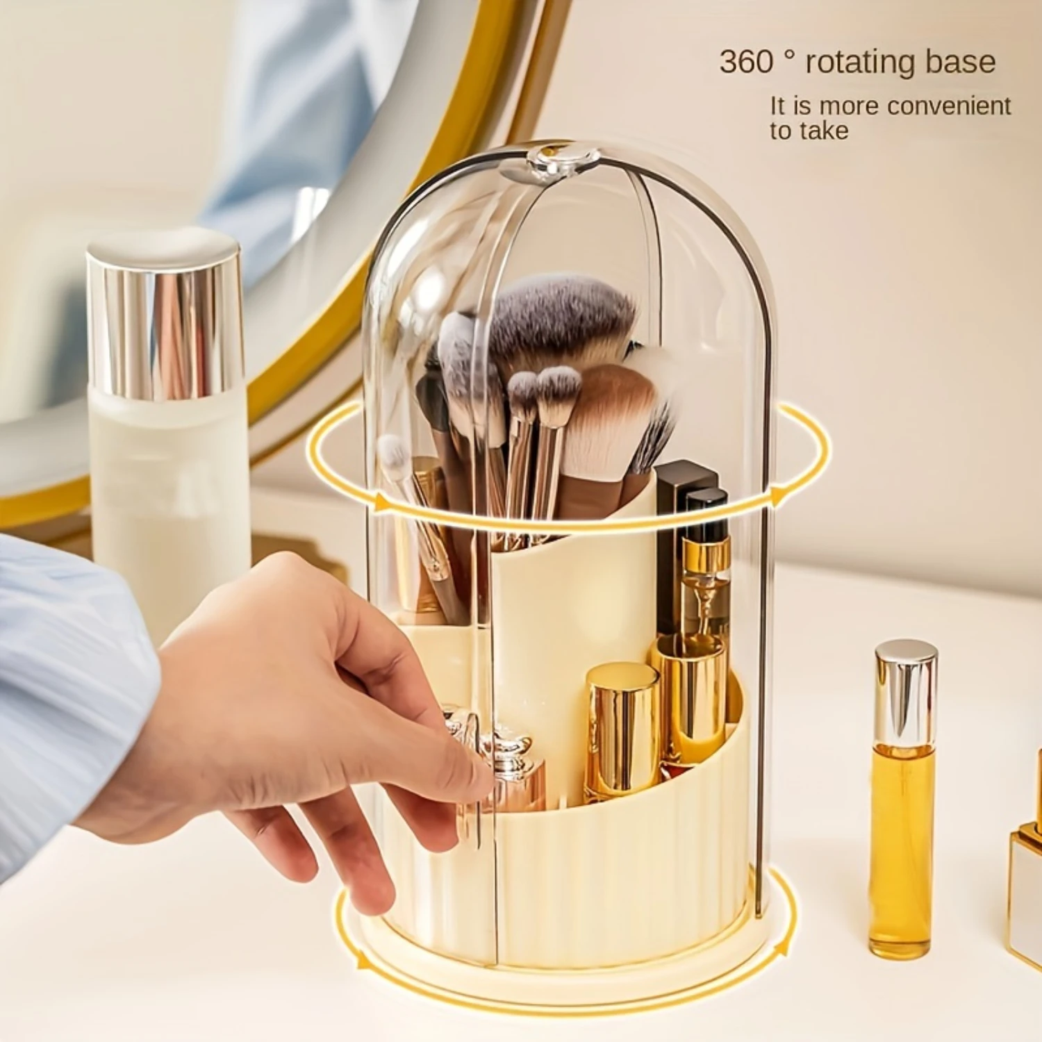 ° Rotating Makeup Box, Detachable Box, Transparent Dust-proof Pen Holder, Eyeshadow Brush Holder, LipstickStorage Box, Deskto
° Rotating Makeup Box, Detachable Box, Transparent Dust-proof Pen Holder, Eyeshadow Brush Holder, LipstickStorage Box, Deskto
