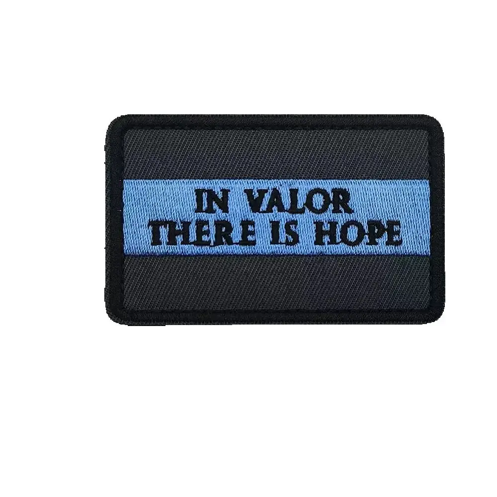 funny blue stripes in valor there ls hope Badge Hook and loop Embroidered patch for decorating clothes, backpack and hat,gift
funny blue stripes in valor there ls hope Badge Hook and loop Embroidered patch for decorating clothes, backpack and hat,gift