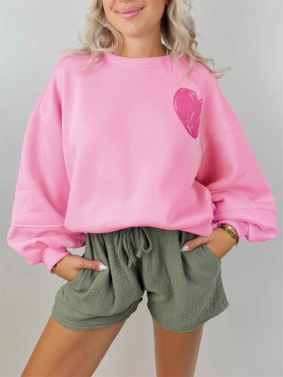 Women's Cute Sweatshirt Autumn Loose Heart Letter Back Crew Neck Long Sleeve Pullover Tops Fall Casual Hoodies for Streetwear
Women's Cute Sweatshirt Autumn Loose Heart Letter Back Crew Neck Long Sleeve Pullover Tops Fall Casual Hoodies for Streetwear