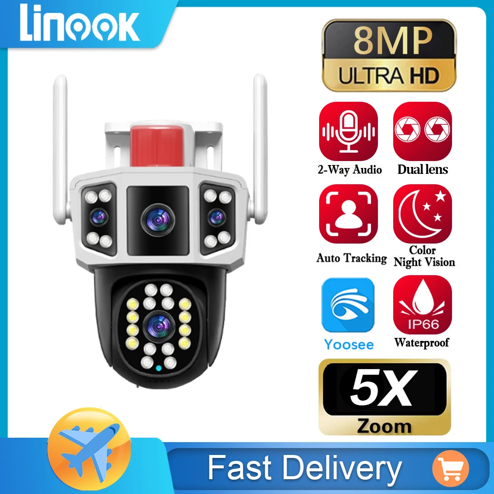 Linook, поворотная камера видеонаблюдения с двумя объективами, YOOSEE, Телевизионная камера с замкнутым контуром, IP-камера, беспроводная камера
Linook, поворотная камера видеонаблюдения с двумя объективами, YOOSEE, Телевизионная камера с замкнутым контуром, IP-камера, беспроводная камера