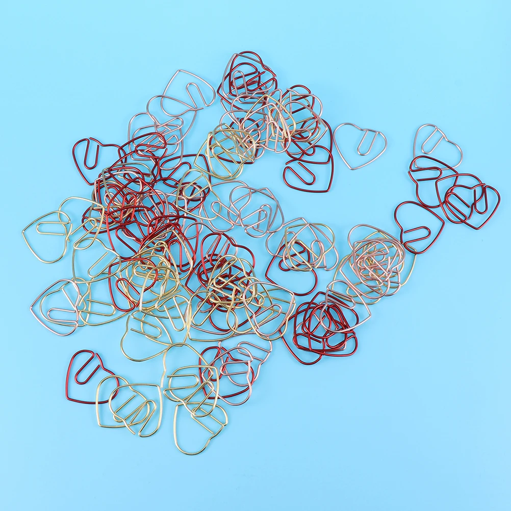 50pcs Heart Shape Paper Clips Creative Metal Colored Office School Supplies Bookmark Binder Clips For Notebook Notepad Scrapbook
50pcs Heart Shape Paper Clips Creative Metal Colored Office School Supplies Bookmark Binder Clips For Notebook Notepad Scrapbook