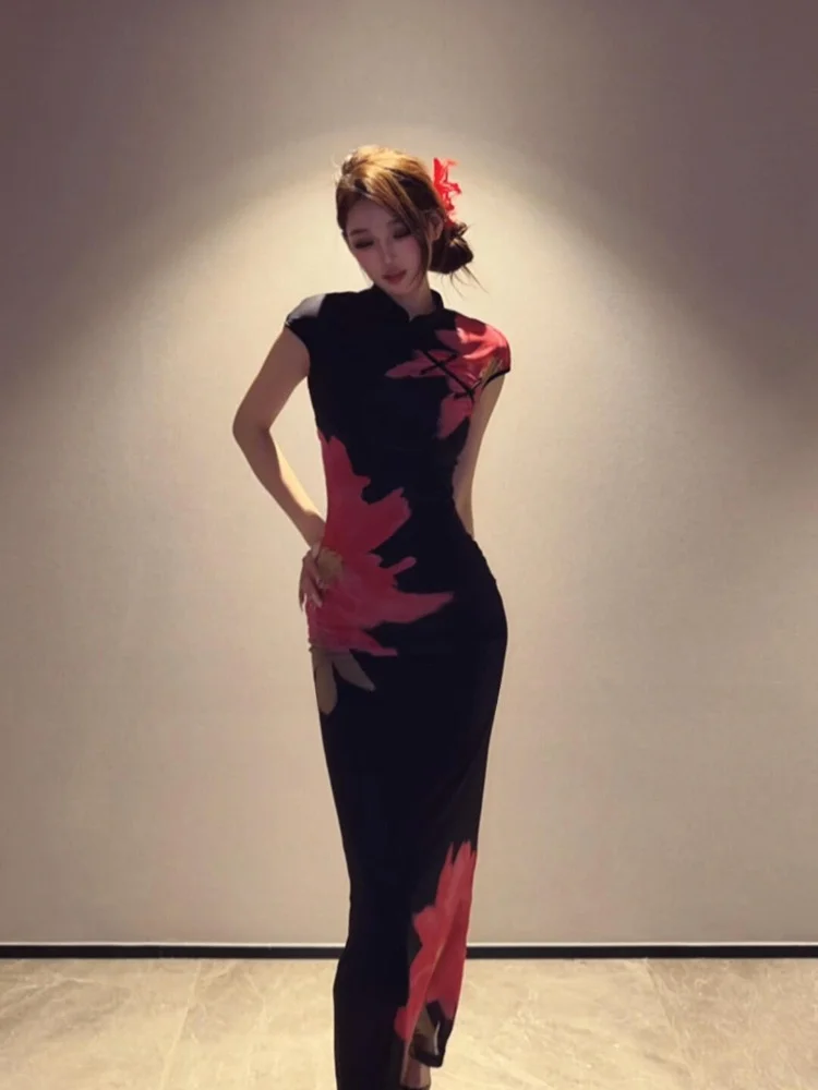 Elegant Vintage Chinese Print Maxi Dress Fish Tail Skirt High Waist Slim Fit Summer Fashionable plus Size Women's Dress
Elegant Vintage Chinese Print Maxi Dress Fish Tail Skirt High Waist Slim Fit Summer Fashionable plus Size Women's Dress