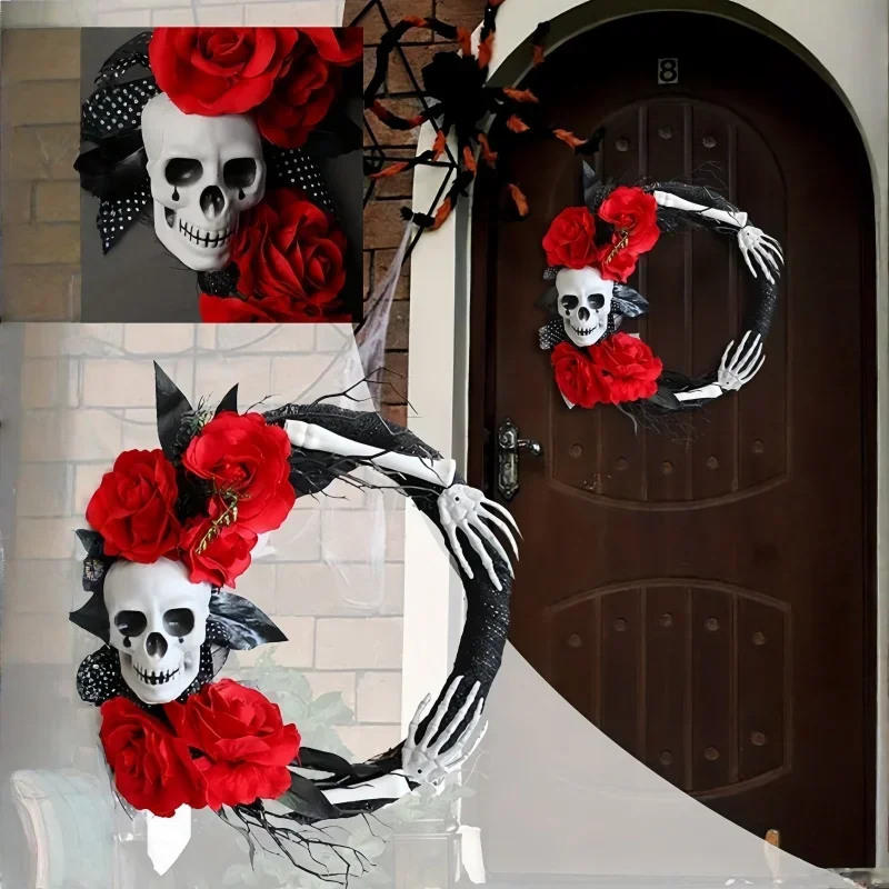 1pc Rose Flower Skull Halloween Gothic Black Halloween Decorations for Indoor Outdoor Window Hanging Ornament Home Accessories
1pc Rose Flower Skull Halloween Gothic Black Halloween Decorations for Indoor Outdoor Window Hanging Ornament Home Accessories