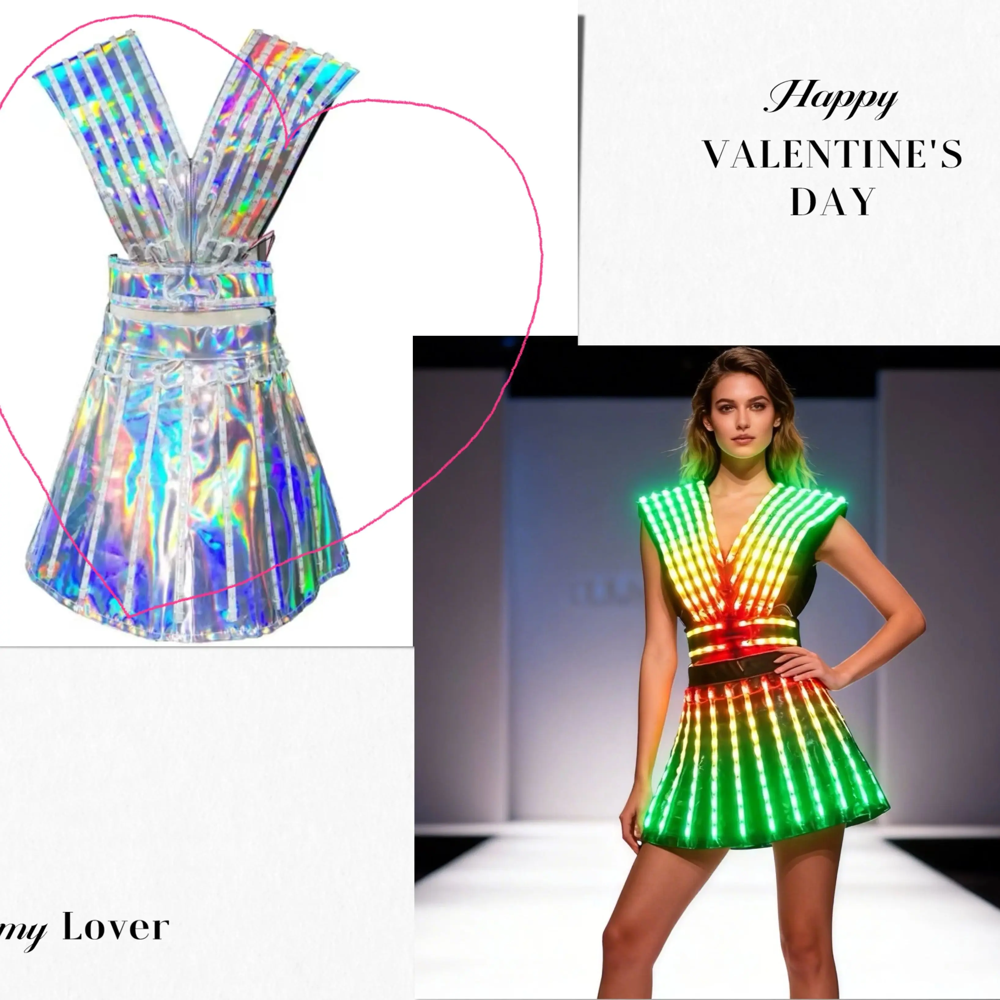 LED Womens Luminous Dancing Dress Rainbow Light up Powerful Colorful Street Walking Stage Performance Show Costume for Women
LED Womens Luminous Dancing Dress Rainbow Light up Powerful Colorful Street Walking Stage Performance Show Costume for Women