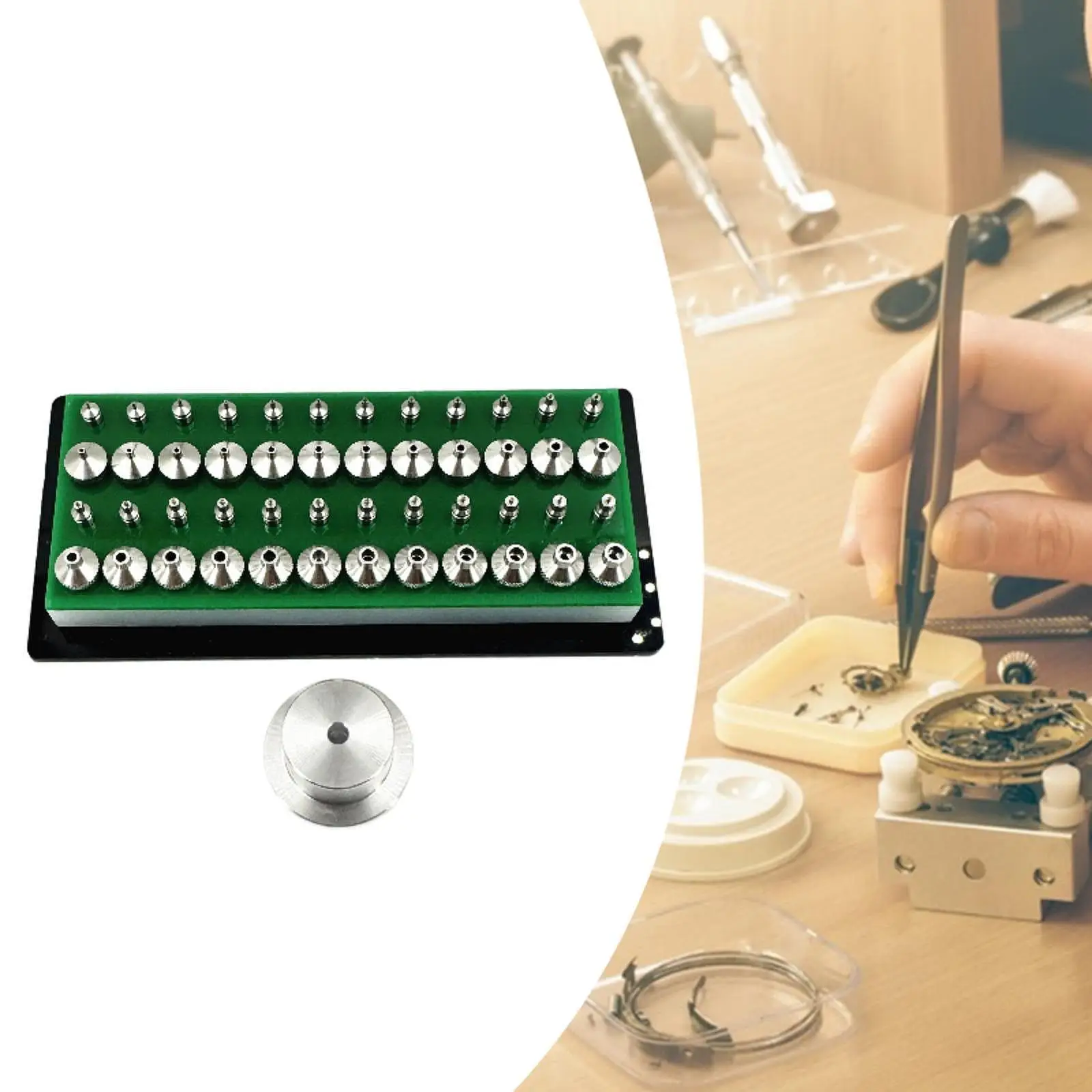 48 Pieces Watch Jewelry Hole Dies Replacement Easy to Use Supplies Home Use
48 Pieces Watch Jewelry Hole Dies Replacement Easy to Use Supplies Home Use