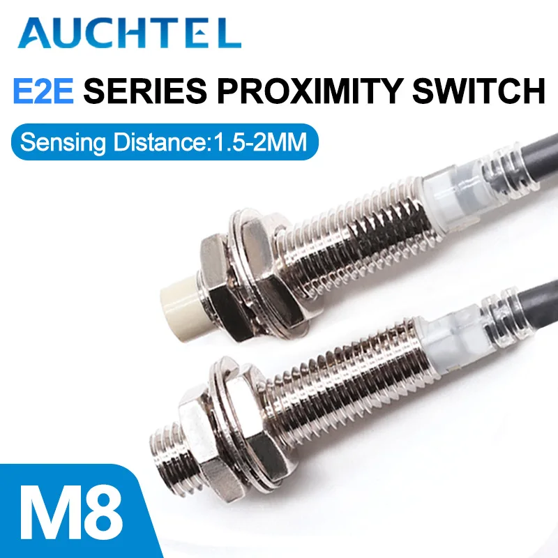 AUCHTEL E2E Series M8 Metal induction Proximity Switch E2E-X1R5E1 X2ME1 NPN/PNP 1.5-2mm Sensing Distance 2m Cable Length
AUCHTEL E2E Series M8 Metal induction Proximity Switch E2E-X1R5E1 X2ME1 NPN/PNP 1.5-2mm Sensing Distance 2m Cable Length