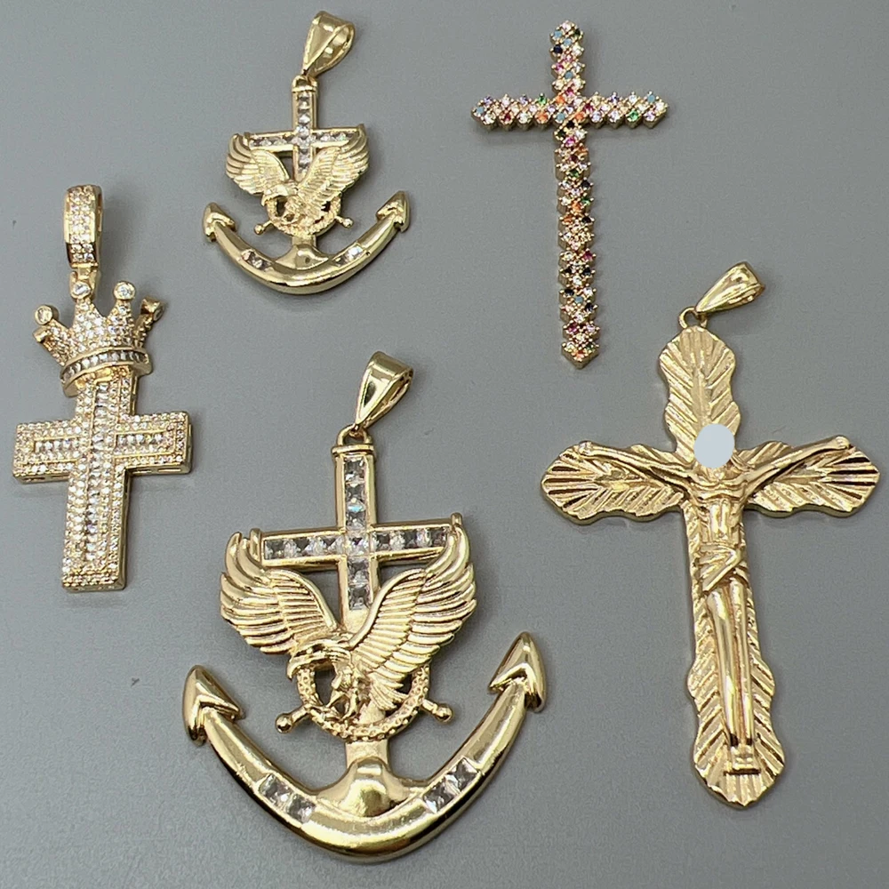 Exquisite Zircon Large Cross Pendants Women Man Jesus Eagle Charms For Jewelry Making Necklace Accessories 
Exquisite Zircon Large Cross Pendants Women Man Jesus Eagle Charms For Jewelry Making Necklace Accessories
