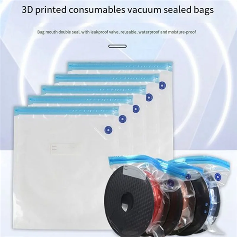 Upgraded 50Pcs Printer Consumables Vacuum Bags PLA/PETG ABS Filament Bag 30X34cm Reusable Compression Storage 
Upgraded 50Pcs Printer Consumables Vacuum Bags PLA/PETG ABS Filament Bag 30X34cm Reusable Compression Storage