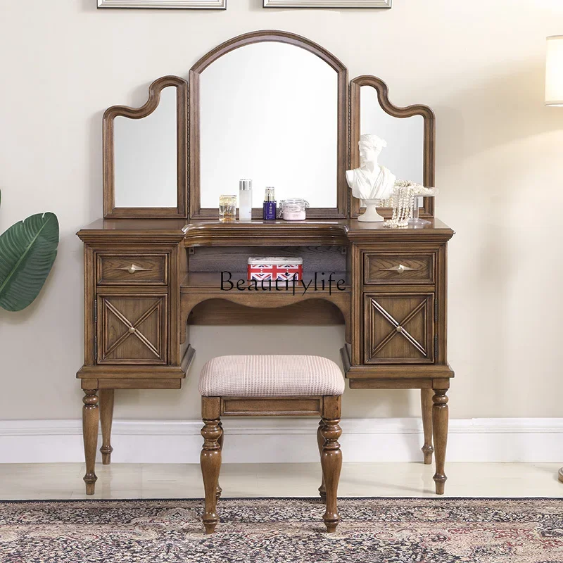 yj7 Simple American Style Solid Wood Dressing Table European Style Home Bedroom Makeup Table Nordic Light Luxury 
yj7 Simple American Style Solid Wood Dressing Table European Style Home Bedroom Makeup Table Nordic Light Luxury