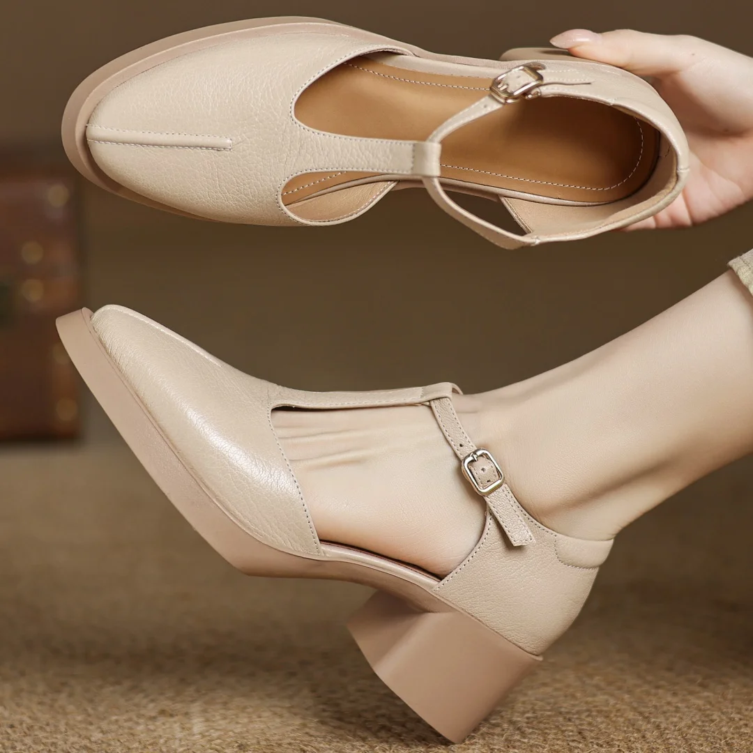 Plus size 34-41 women's sheepskin narrow band t-strap sandals 5cm thick med heel round toe high quality summer pumps shoes woman
Plus size 34-41 women's sheepskin narrow band t-strap sandals 5cm thick med heel round toe high quality summer pumps shoes woman