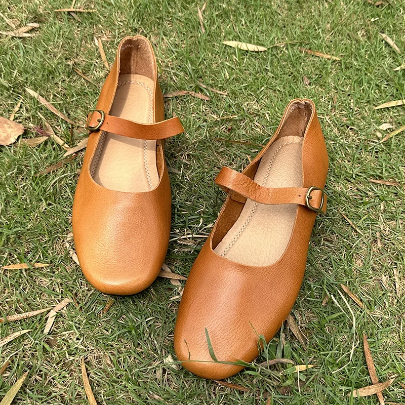 ALA Rising|L2404 Soft Leather Vintage Handmade Shallow Mouth Single Shoes Women's Cowhide Literary Leather Flat Shoes
ALA Rising|L2404 Soft Leather Vintage Handmade Shallow Mouth Single Shoes Women's Cowhide Literary Leather Flat Shoes