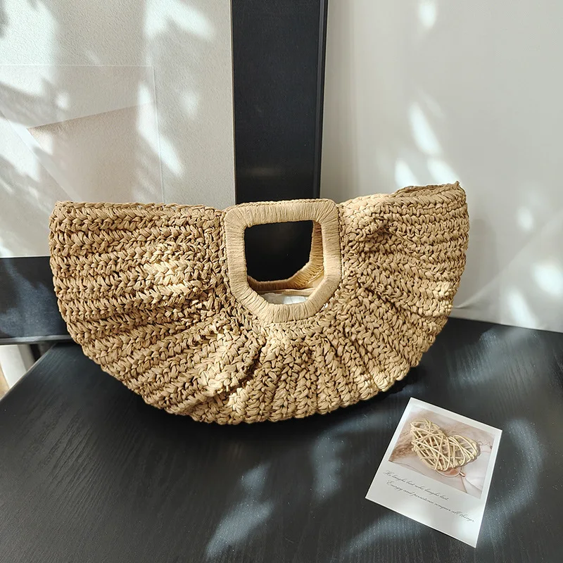 Летняя плетеная соломенная сумка-корзина Moon большой вместимости для женщин, модная пляжная сумка-шоппер через плечо для путешествий
Летняя плетеная соломенная сумка-корзина Moon большой вместимости для женщин, модная пляжная сумка-шоппер через плечо для путешествий