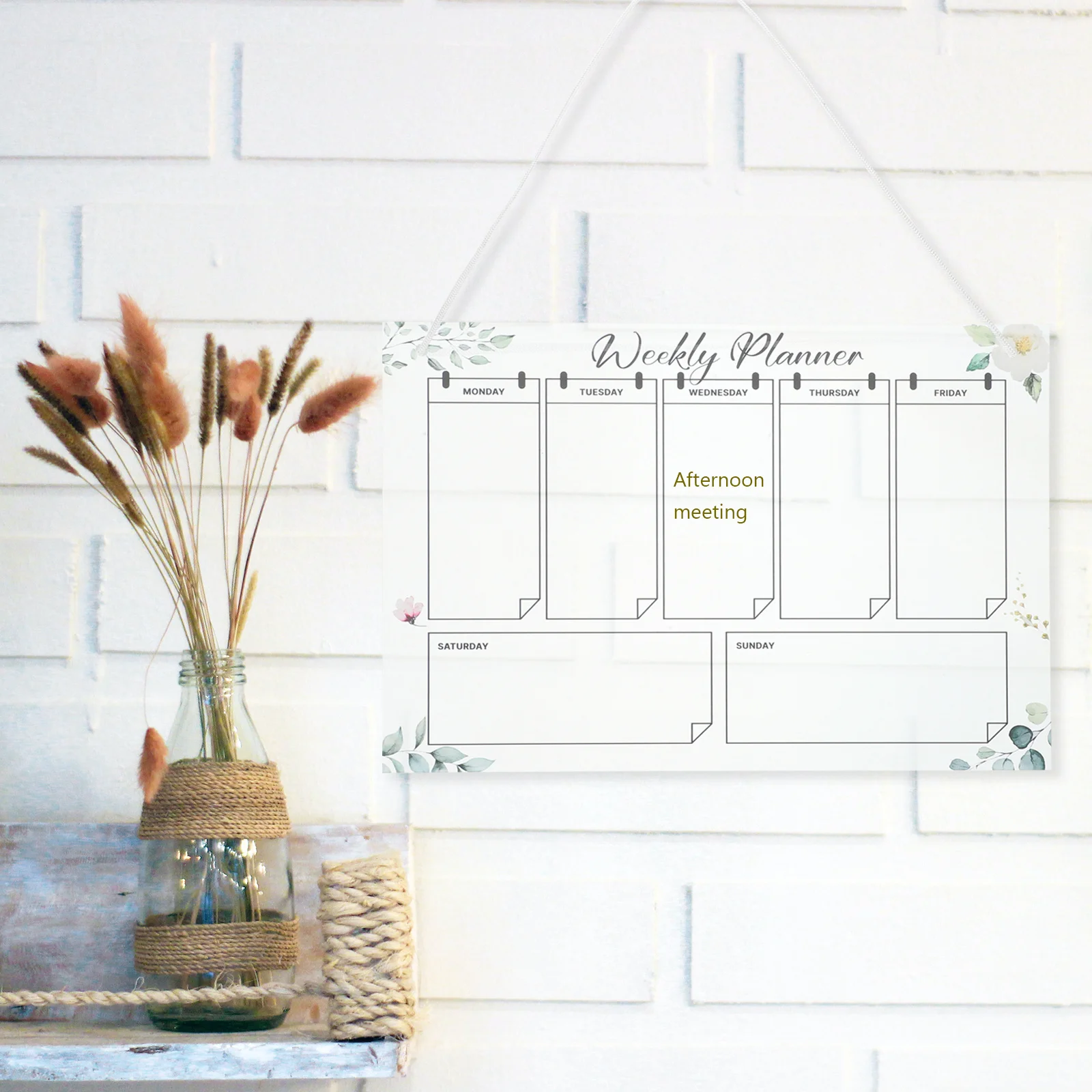 1 Set Weekly Clear Acrylic Wall Calendar Reusable Hanging Dry Erase Board For Home Office School Schedule Planner Desktop Memo
1 Set Weekly Clear Acrylic Wall Calendar Reusable Hanging Dry Erase Board For Home Office School Schedule Planner Desktop Memo