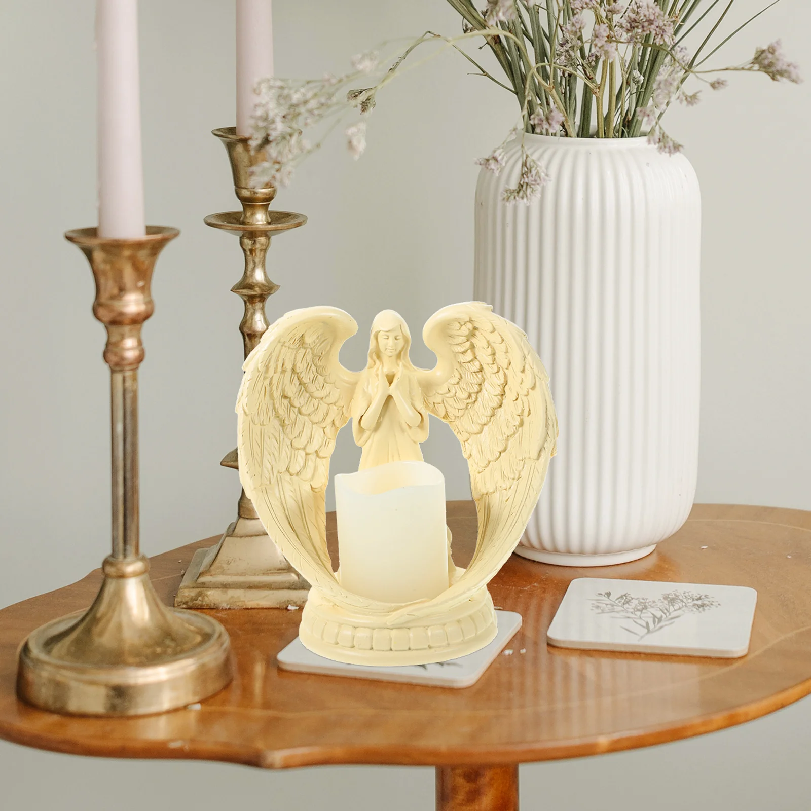 1Pcs Electronic Candlestick Angel Shape Holder Modern Simple Style Resin Material Romantic Mood Decor for Party Home Car
1Pcs Electronic Candlestick Angel Shape Holder Modern Simple Style Resin Material Romantic Mood Decor for Party Home Car