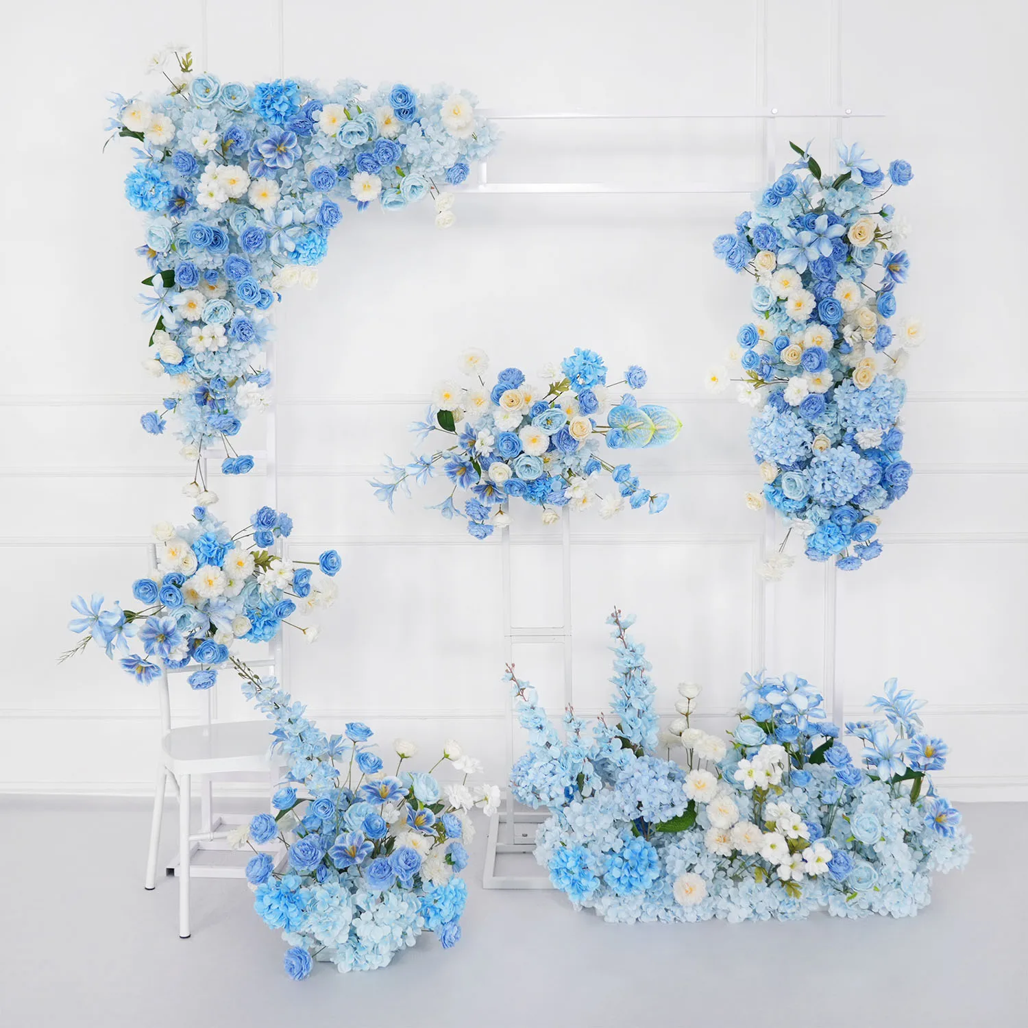 Uflower Blue Series Artificial Flower Wedding Backdrop Arch Decor Flower Arrangement Flower Ball Road Lead Floor Flower Row
Uflower Blue Series Artificial Flower Wedding Backdrop Arch Decor Flower Arrangement Flower Ball Road Lead Floor Flower Row