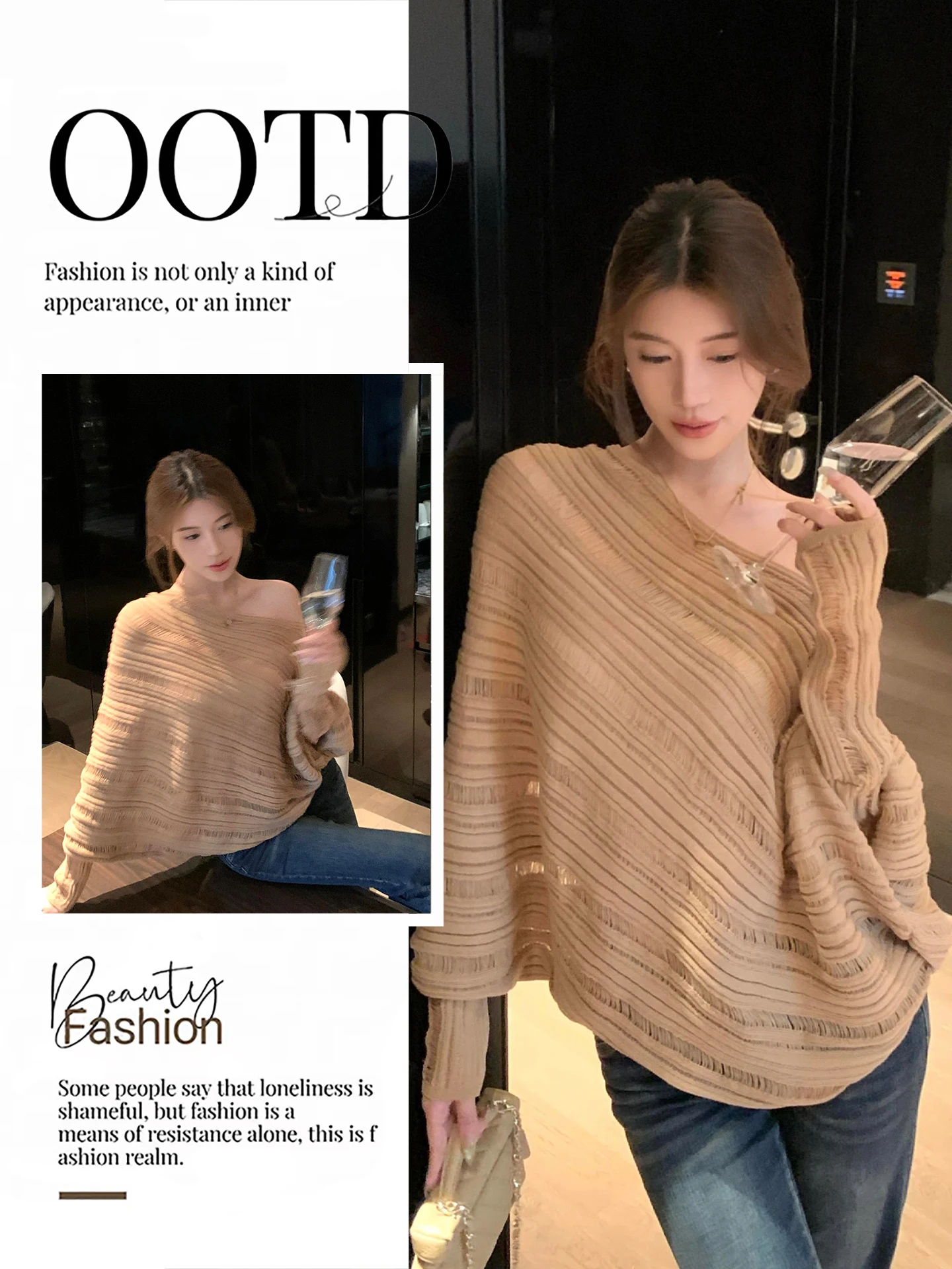 Вязаный свитер с открытыми плечами для женщин, осенняя новинка, модный корейский дизайн с вырезами, из полиэфирного волокна, с длинными рукавами или...
Вязаный свитер с открытыми плечами для женщин, осенняя новинка, модный корейский дизайн с вырезами, из полиэфирного волокна, с длинными рукавами или...