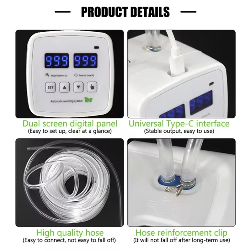 A74E-Garden Self-Watering Pump Intelligent Automatic Watering For 10 Potted Plant Flower
A74E-Garden Self-Watering Pump Intelligent Automatic Watering For 10 Potted Plant Flower