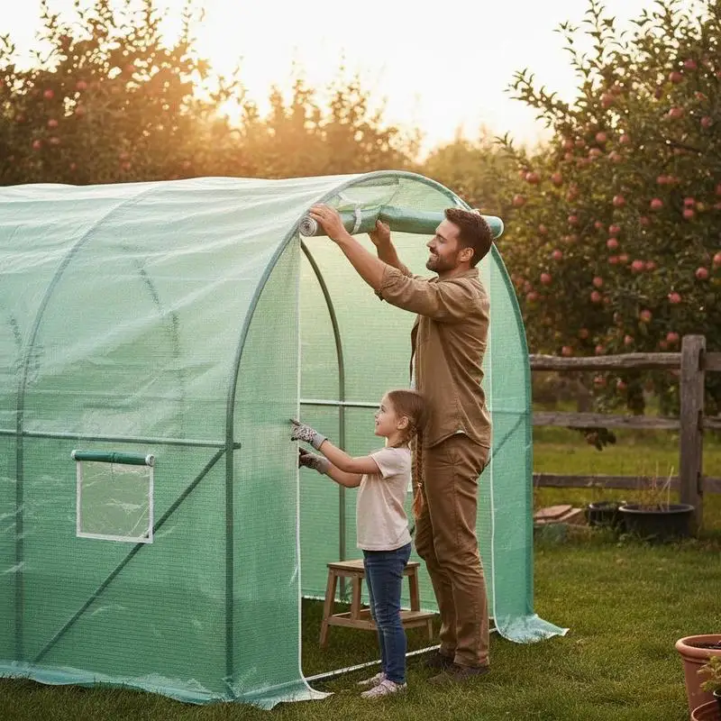 3 x 2 x 2m Greenhouse Replacement Cover ONLY Winter Garden Plant PE Cover for Tunnel Walk-in Greenhouse with Roll-up Windows
3 x 2 x 2m Greenhouse Replacement Cover ONLY Winter Garden Plant PE Cover for Tunnel Walk-in Greenhouse with Roll-up Windows
