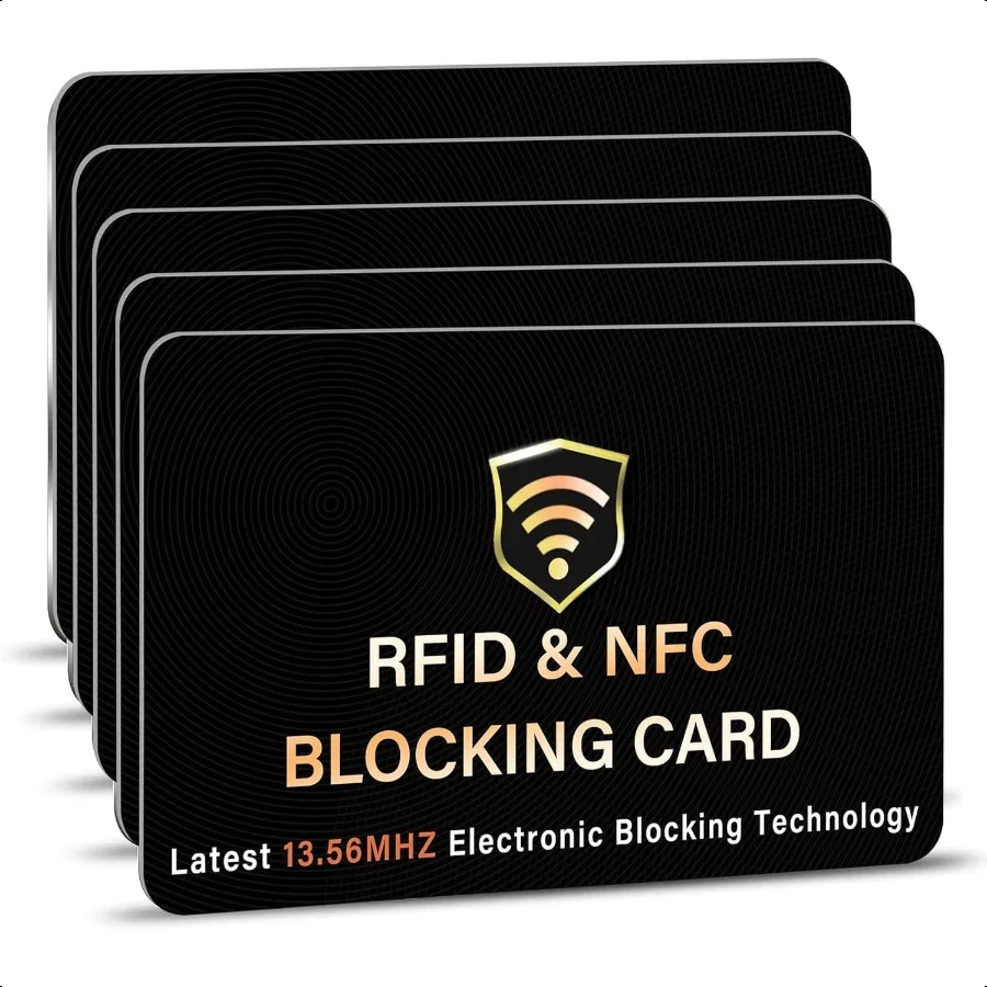 5 Pack RFID Blocking Card One Card Protects Entire Wallet Purse NFC Contactl Bank Debit Credit Card Protector ID ATM Guard Card
5 Pack RFID Blocking Card One Card Protects Entire Wallet Purse NFC Contactl Bank Debit Credit Card Protector ID ATM Guard Card