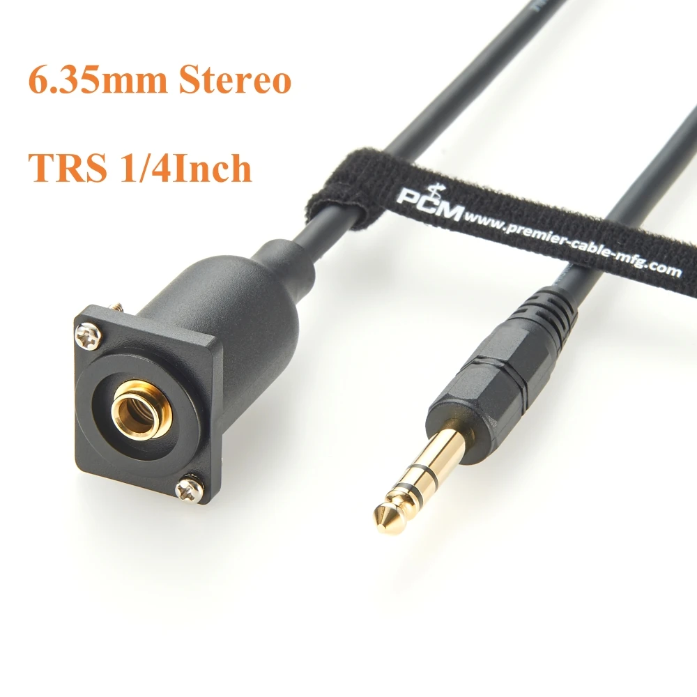 D Type 6.35mm Stereo TRS 1/4Inch Male to Female Extension Cable Chassis Panel Mount Feedthru Mic Audio Headphone Speaker Cord
D Type 6.35mm Stereo TRS 1/4Inch Male to Female Extension Cable Chassis Panel Mount Feedthru Mic Audio Headphone Speaker Cord