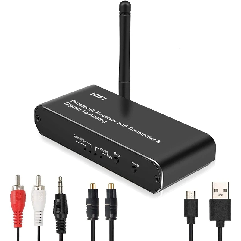 Приемник-передатчик Bluetooth 5,0, Hi-Fi беспроводной аудиоадаптер с антенной, для ТВ/ПК/динамика/музыки
Приемник-передатчик Bluetooth 5,0, Hi-Fi беспроводной аудиоадаптер с антенной, для ТВ/ПК/динамика/музыки