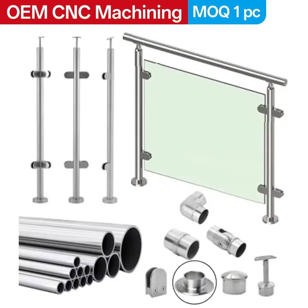 Custom Stainless Steel Baluster Stair Handrail Hardware Durable and Sturdy Stainless Steel Balcony Glass Railing Fittings
Custom Stainless Steel Baluster Stair Handrail Hardware Durable and Sturdy Stainless Steel Balcony Glass Railing Fittings