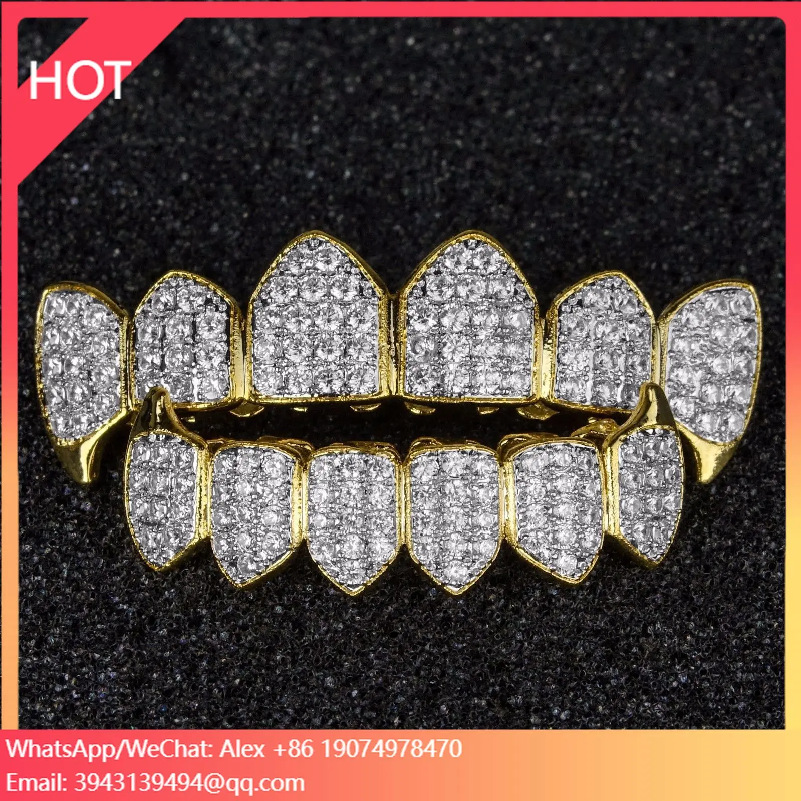 New Custom Fit Silver Gold Color All Iced Out Luxury Zircon Rhinestone Top & Bottom Gold Grills Set Hop Teeth Gift
New Custom Fit Silver Gold Color All Iced Out Luxury Zircon Rhinestone Top & Bottom Gold Grills Set Hop Teeth Gift