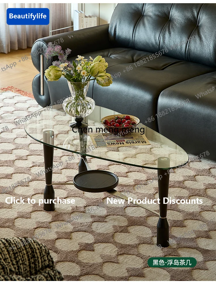 C139 Floating Island Coffee Table Medium Antique Light Luxury Solid Wood Stainless Steel Living Room Art Storage Tea Table
C139 Floating Island Coffee Table Medium Antique Light Luxury Solid Wood Stainless Steel Living Room Art Storage Tea Table