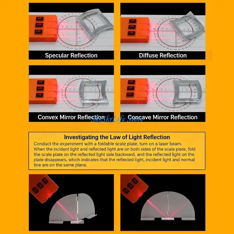 E65E Educational Reflection And Refraction Principles Demonstrator Physics Learning Aid Optical Experiment For Science Lab