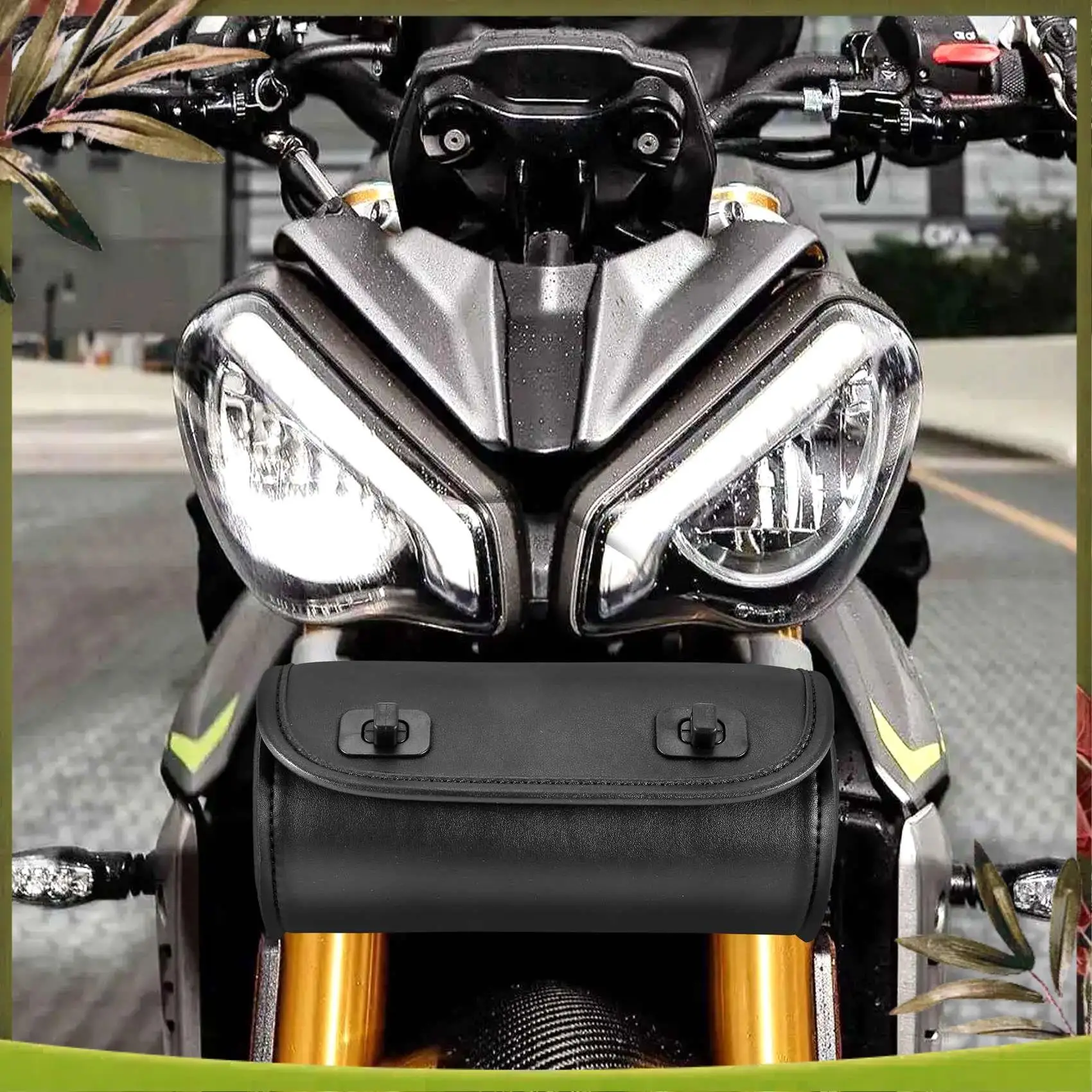 Portable Motorcycle Fork Bag PU Leather Handlebar Tool Pouch Sissy Bar Roll Storage Bag Saddle Bag With 2 Straps, Universal
Portable Motorcycle Fork Bag PU Leather Handlebar Tool Pouch Sissy Bar Roll Storage Bag Saddle Bag With 2 Straps, Universal