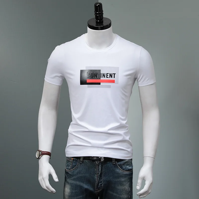 O-Neck Men's White Short Sleeve T Shirt Summer Fashion Geometric Printed T-Shirts Mens Cotton Stretch Slim Fit Tshirt Size S-4XL
O-Neck Men's White Short Sleeve T Shirt Summer Fashion Geometric Printed T-Shirts Mens Cotton Stretch Slim Fit Tshirt Size S-4XL
