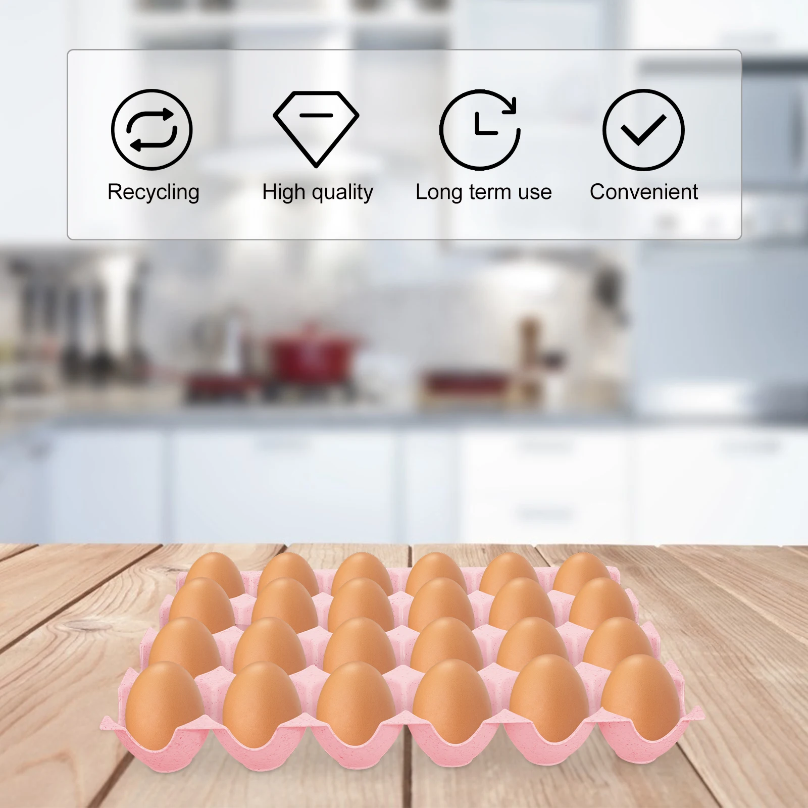 2pcs Egg Storage Box Pink PP Material Fresh Eggs Stackable Egg Tray Container Refrigerator Home Use
2pcs Egg Storage Box Pink PP Material Fresh Eggs Stackable Egg Tray Container Refrigerator Home Use