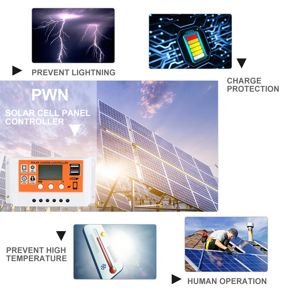 Solar Charge Controller 10A PWM Regulator Timer Panel Generator USB Output Digital Display Lithium
Solar Charge Controller 10A PWM Regulator Timer Panel Generator USB Output Digital Display Lithium